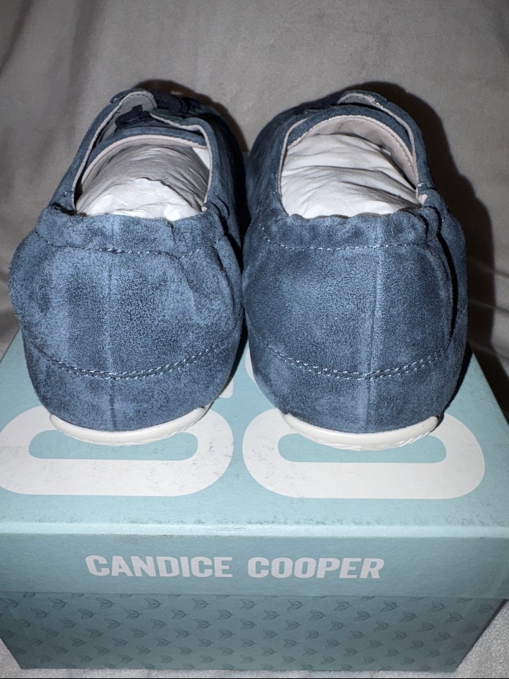 NWT Candice Cooper Dandy Sneakers in Blue Velvet Suede - Picture 10 of 14